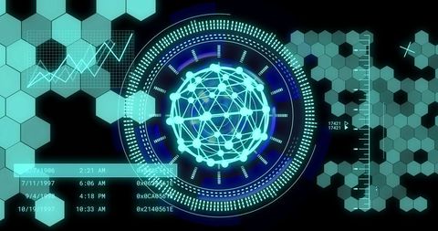 Futuristic Interface with Digital Network and Data Visualization - Download Free Stock Images Pikwizard.com