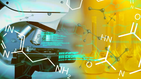 Chemical Compounds and Data Processing in Laboratory Scene
