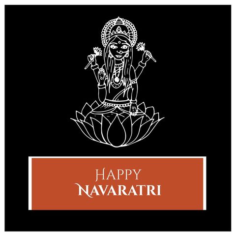 navaratri celebration banner with goddess illustration - Download Free Stock Templates Pikwizard.com