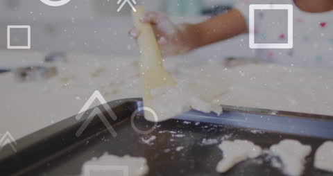 Abstract Cybersecurity Animation with Baking Overlay