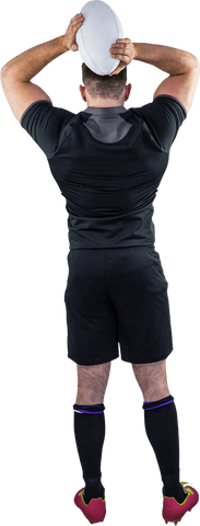 Transparent Rugby Player Preparing to Throw Ball - Download Free Stock Videos Pikwizard.com
