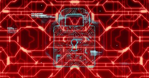 Futuristic Cyber Lock System with Digital Network Background - Download Free Stock Images Pikwizard.com