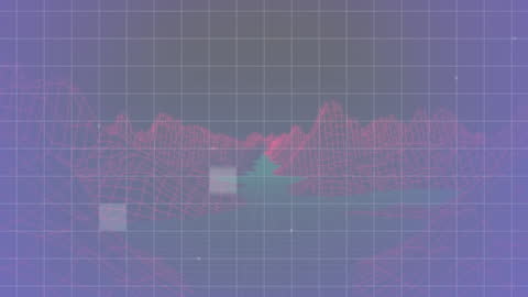 Digital Grid with Financial Data Animation