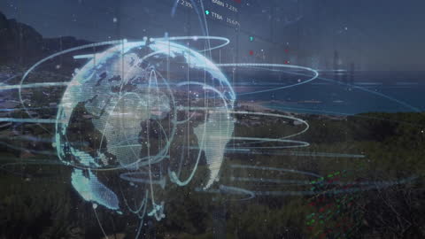 Global Economy and Business Networking Animation