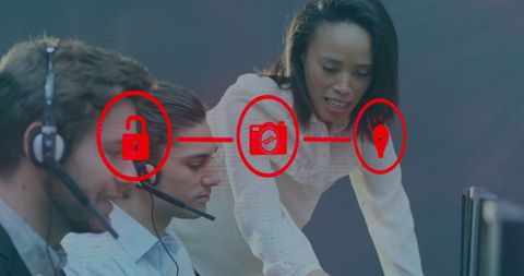 Diverse business team engaged in innovative communication