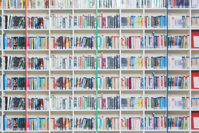 Vibrant Transparent Shelves Filled with Books Creating Colorful Library Aesthetic - Download Free Stock Videos Pikwizard.com