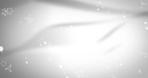 Abstract Molecular Structure on Grey Background