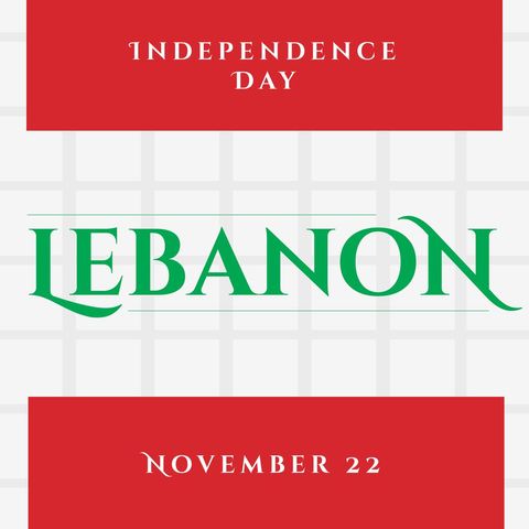 Lebanon Independence Day Celebration Card Design - Download Free Stock Templates Pikwizard.com