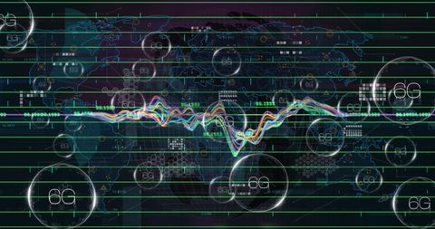 6G Technology Concept with Futuristic Wave Graphs and Global Map - Download Free Stock Images Pikwizard.com