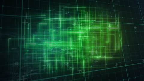 Futuristic Digital Data Flow on Grid