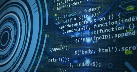 Digitally Generated Code and Technology Network Interface - Download Free Stock Images Pikwizard.com