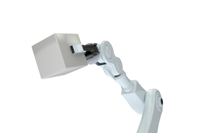 Robotic Arm Holding Cube on Transparent Background - Download Free Stock Videos Pikwizard.com