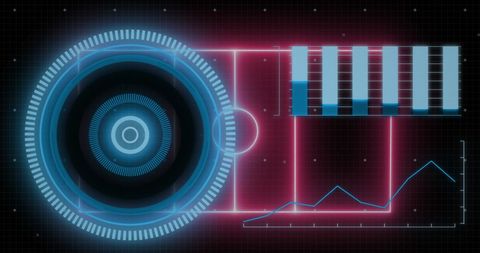 Futuristic Data Processing Overlays Sports Analytics Visualization - Download Free Stock Images Pikwizard.com