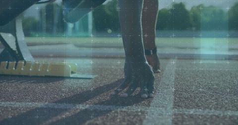 Runner Using Technology Data for Performance