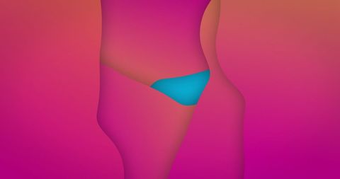 Abstract Pink Gradient Layers with Blue Accent