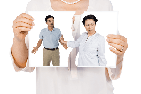 transparent broken photo of couple representing relationship issues - Download Free Stock Videos Pikwizard.com