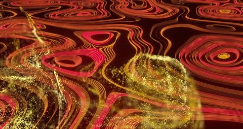 Vibrant Abstract Digital Art with Glowing Waves