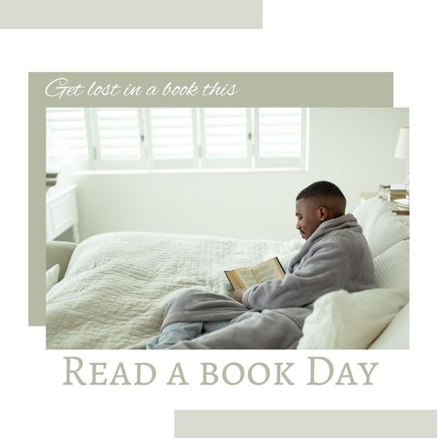 young man reading book in cozy bedroom setting - Download Free Stock Templates Pikwizard.com