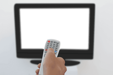 hand holding remote with transparent television screen - Download Free Stock Videos Pikwizard.com