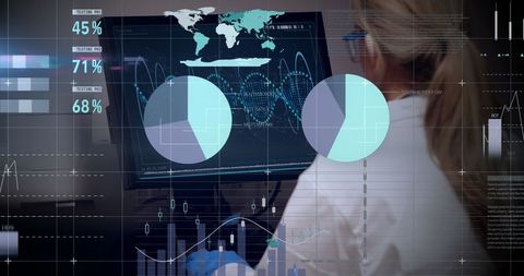 Female Scientist Analyzing Data in Modern Laboratory Interface - Download Free Stock Images Pikwizard.com