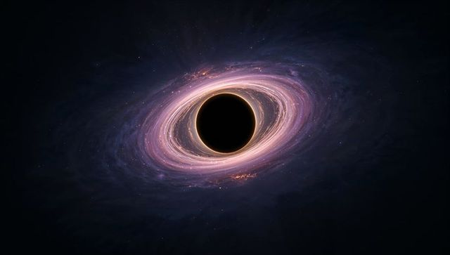 Mysterious swirling black hole in deep space
