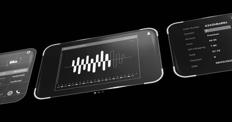 Futuristic Digital Interface with Data Processing in 3D Monitors - Download Free Stock Images Pikwizard.com