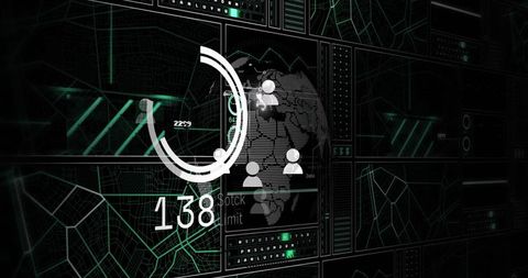 futuristic dashboard with digital analytics and virtual interface - Download Free Stock Images Pikwizard.com