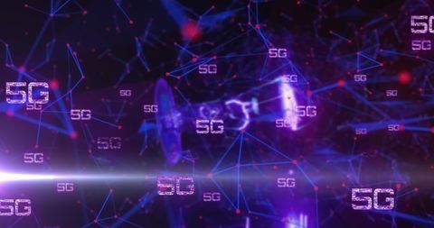 Glowing 5G Network Connections with Digital Interface Concept - Download Free Stock Images Pikwizard.com