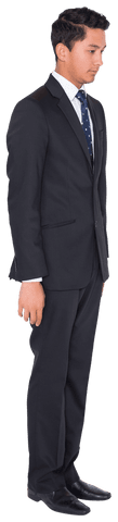 Businessman on Transparent Background Looking Down