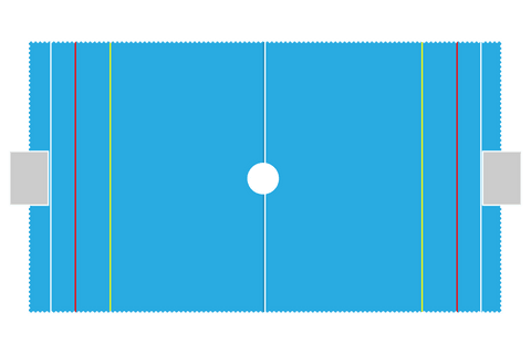 Transparent illustration of sport court for digital design