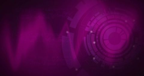 Futuristic Cyber Digital Artwork with Purple Neon Theme