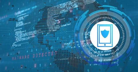 Digital Security Smartphone Interface with Global Data Visualization - Download Free Stock Images Pikwizard.com