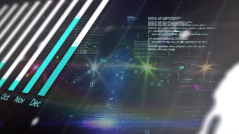 Futuristic Data Interface with Dynamic Light Display