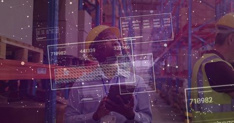 Inspecting warehouse inventory with augmented reality tablet and real-time data overlays