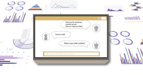 customer service chatbot assisting with order tracking on screen - Download Free Stock Images Pikwizard.com