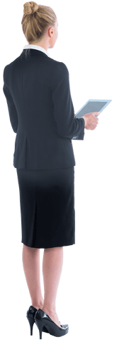 transparent professional businesswoman holding tablet - Download Free Stock Videos Pikwizard.com
