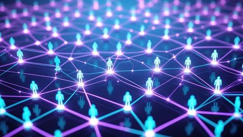 Futuristic Neon Network Connectivity in Cyberspace - Download Free Stock Images Pikwizard.com