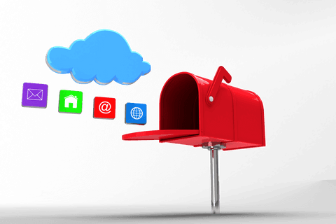 red mailbox with communication icons on transparent background - Download Free Stock Videos Pikwizard.com