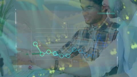 Creative Professional Analyzing Business Data on Laptop