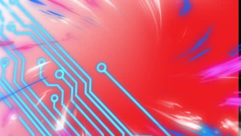 Dynamic Circuit Design on Vibrant Background