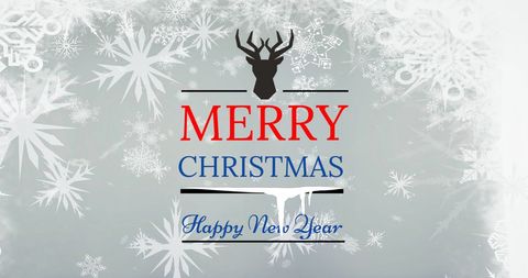 Festive Christmas and New Year Greeting Card with Snowflakes - Download Free Stock Images Pikwizard.com