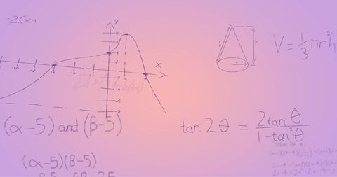 Mathematical Equation Notes on Purple Background - Download Free Stock Images Pikwizard.com