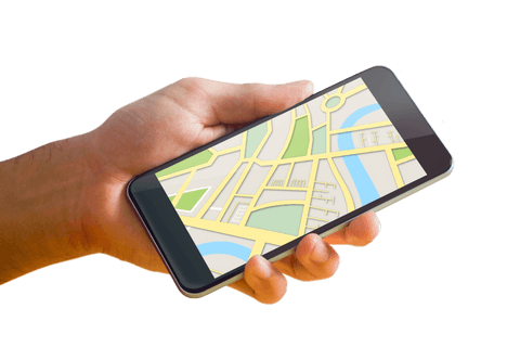 user navigating with map app on smartphone, transparent background - Download Free Stock Videos Pikwizard.com