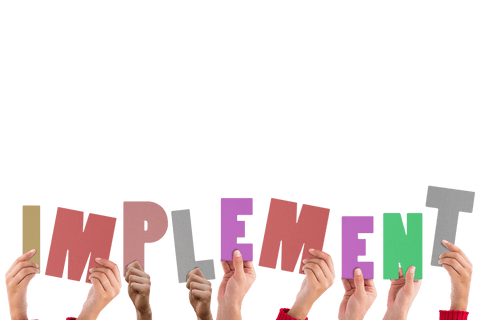 hands holding implement text on transparent background - Download Free Stock Videos Pikwizard.com