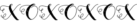 Xoxoxox text design on transparent background