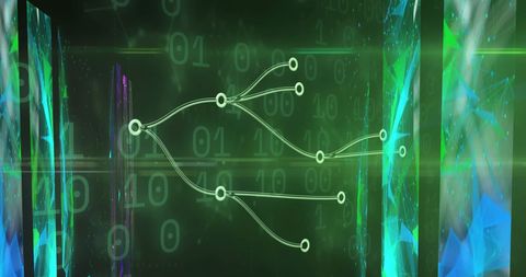 Digital Data Flow and Binary Code on Futuristic Green Background - Download Free Stock Images Pikwizard.com