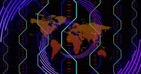 Abstract Cyber Network Over World Map - Download Free Stock Images Pikwizard.com