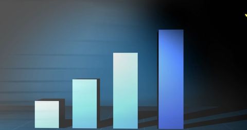 Colorful bar graph representing business growth and success