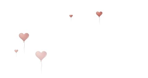 Romantic Heart Balloons on White Background - Download Free Stock Images Pikwizard.com