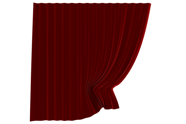 Close Up of Transparent Red Folded Curtain with Dramatic Drapes - Download Free Stock Videos Pikwizard.com